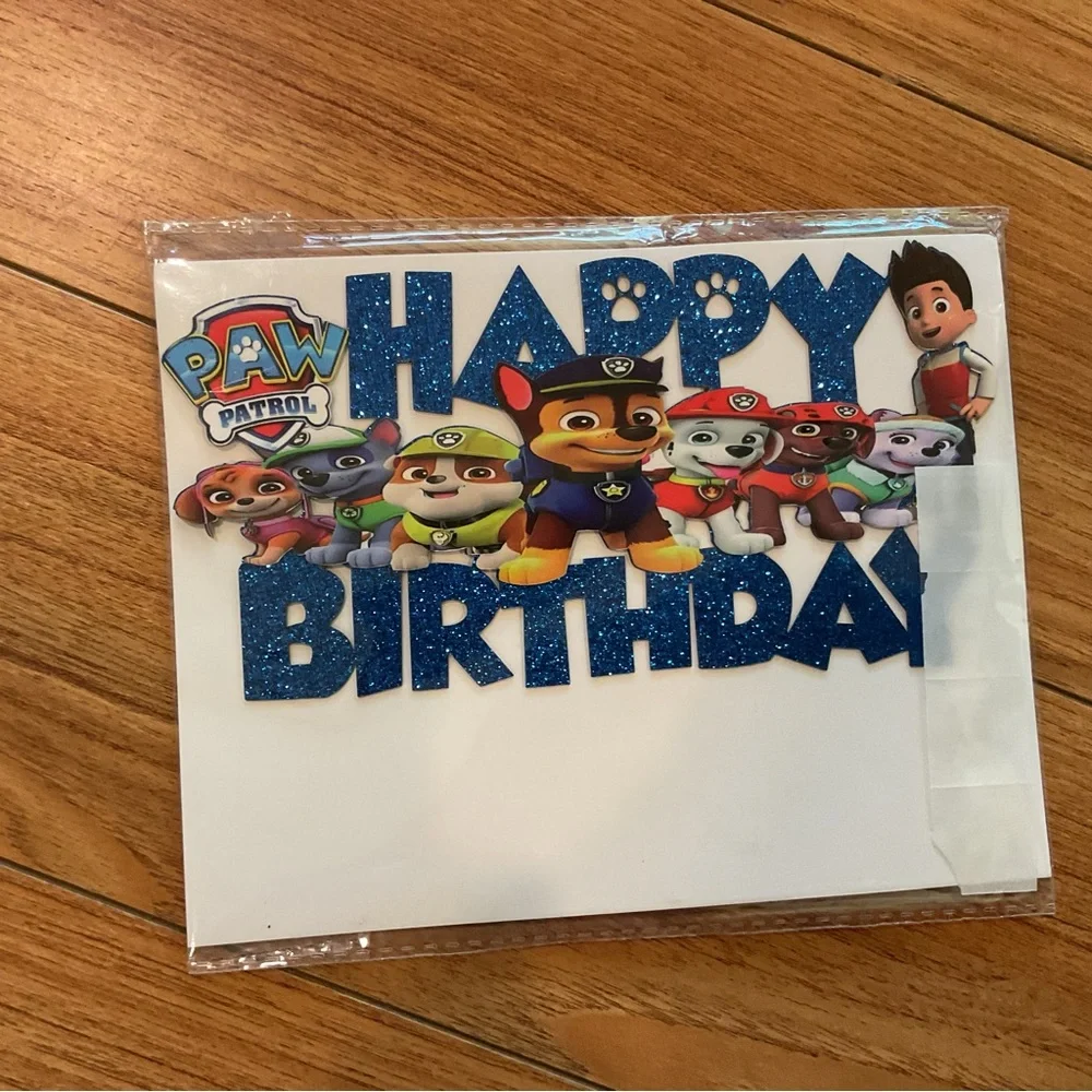 Paw Patrol Blue Cake Toppers Birthday Party Supplies